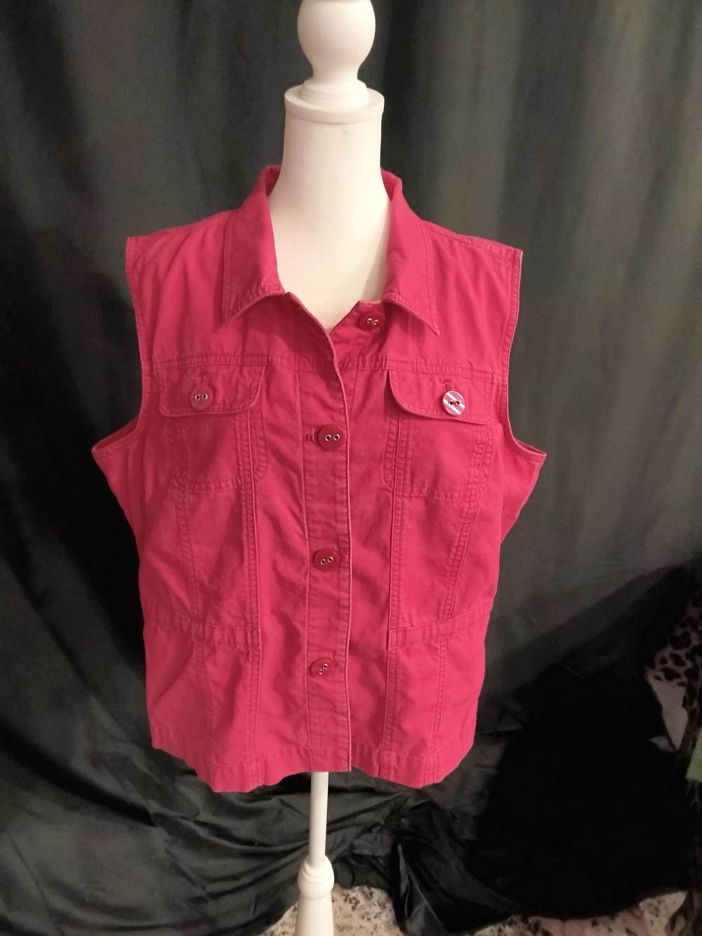Christopher & Banks Hot Pink Collared Shirt